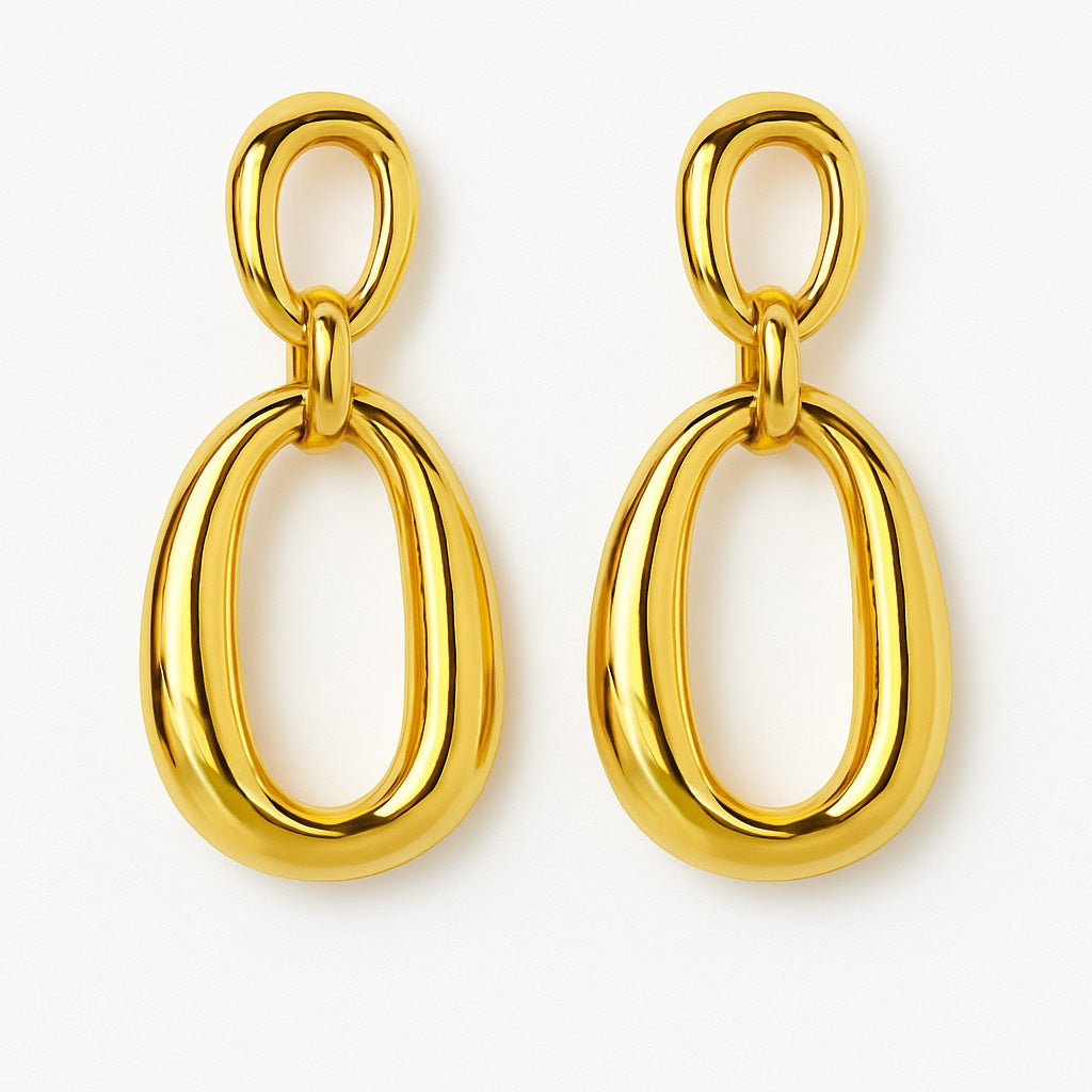 Pendientes Eslabón Dorado