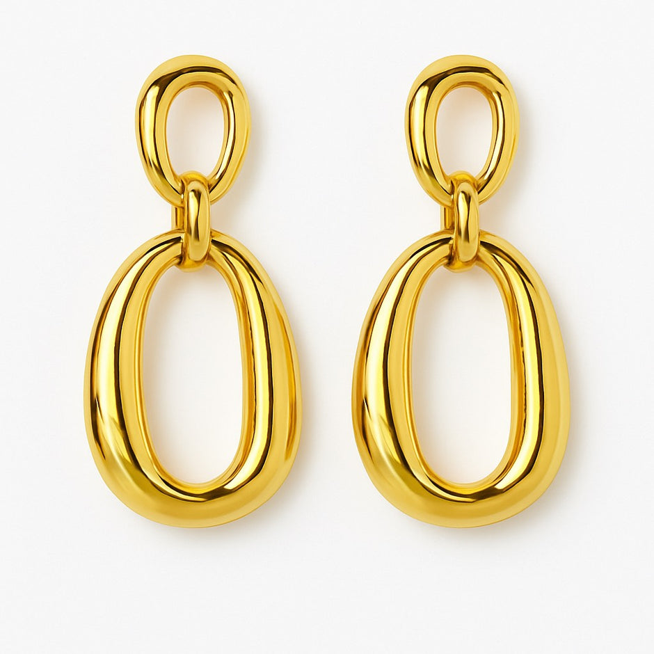 Pendientes Eslabón Dorado