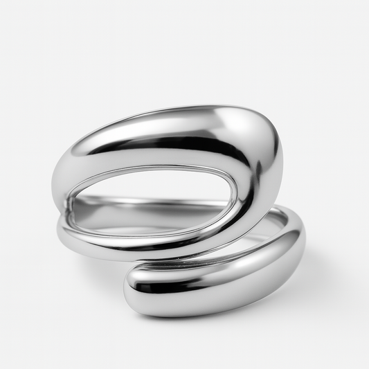 Anillo Ola Plateada