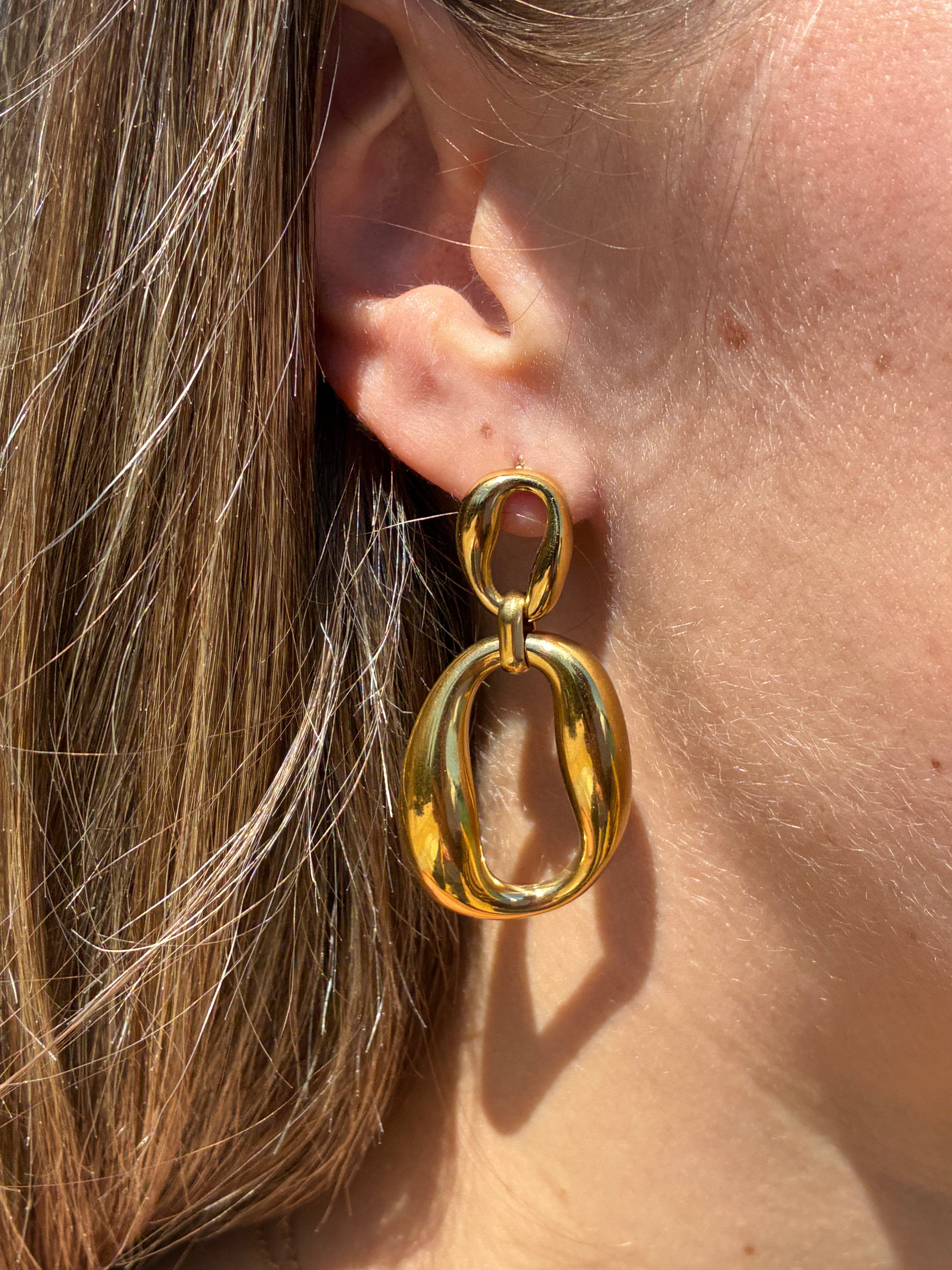 Pendientes Eslabón Dorado