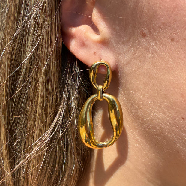 Pendientes Eslabón Dorado